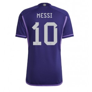 Argentina Lionel Messi #10 Venkovní Dres MS 2022 Krátký Rukáv